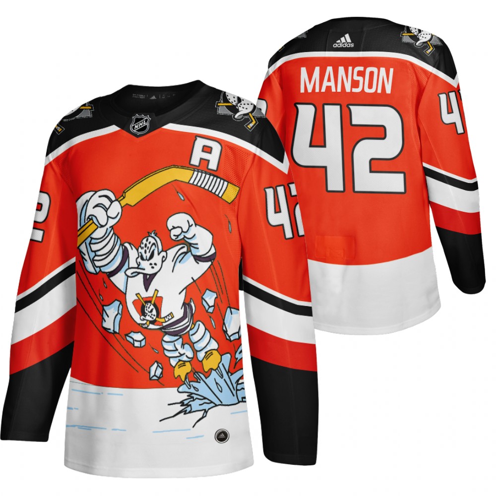 2021 Adidias Anaheim Ducks #42 Josh Manson Red Men Reverse Retro Alternate NHL Jersey->anaheim ducks->NHL Jersey